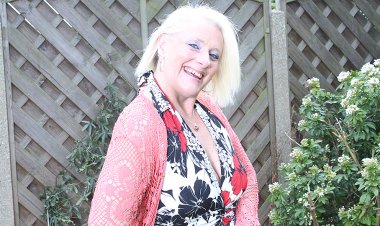 Naughty British Housewife Playing In The Garden