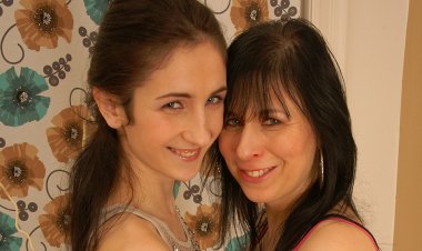 Two Naughty Old and Young Lesbians Do It on the Couch