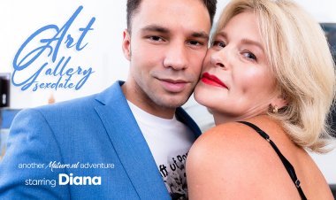 MILF Diana has an Art Gallery Sexdate with a young stud