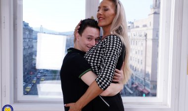 Hot German MILF teaching a young innocent boy the ropes of her dirty mind