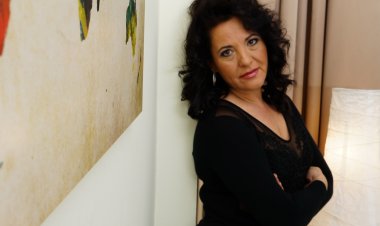 Naughty housewife loves to masturbate on her couch