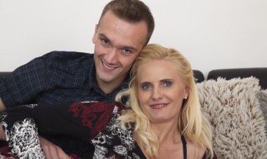 Horny blonde MILF getting done by her toy boy