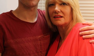 Naughty British housewife doing her toy boy