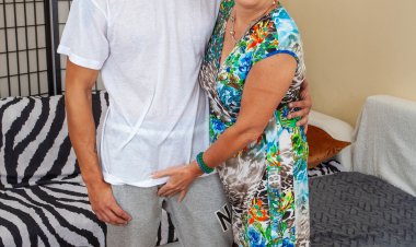 Hairy cougar getting fucked by a horny toyboy