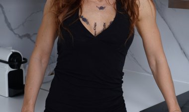 Naughty housewife playing with herself