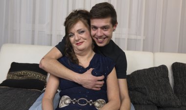 Horny mature lady playing with her toy boy