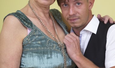 This naughty mature lady loves playing with her toy boy