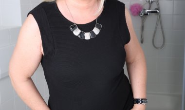 Naughty German housewife taking a shower