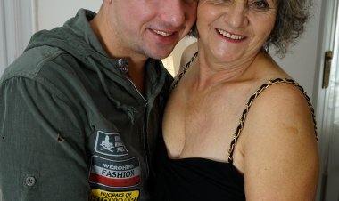 Horny mature lady playing with her younger lover