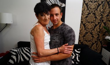 Naughty mature lady doing her toy boy