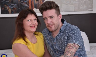 Hairy British housewife fucking with herlover