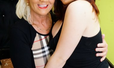 This old and young lesbian couple love to fool around