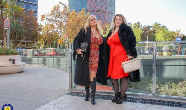 These big breasted mature ladies go lesbian after their date