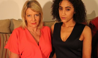 Horny mature lesbian seducing a british teeny babe