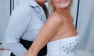 Two lesbian housewives get ready for playtime