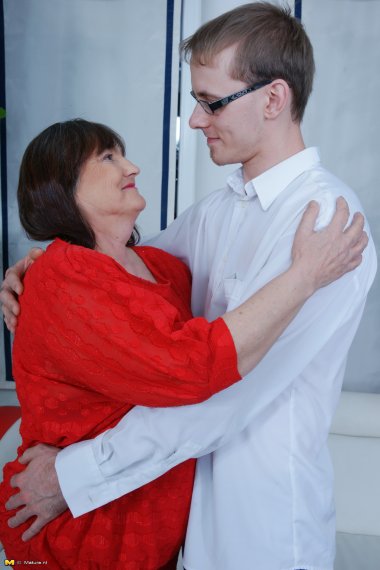 Naughty BBW playing around with her toy boy