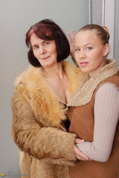 Horny old and young lesbian couple go wild