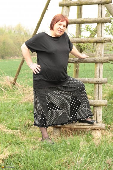 This German BBW loves to get wet in public