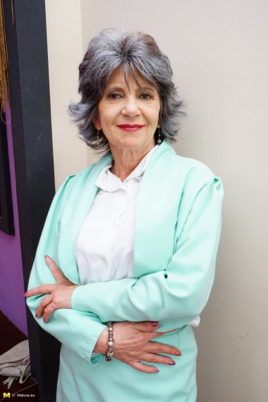 Naughty mature lady playing with herself