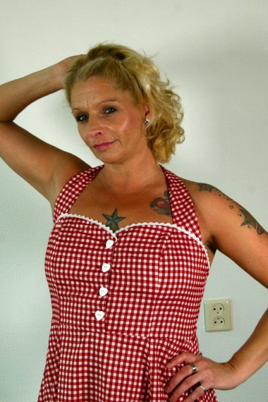 naughty Dutch housewife playing with herself