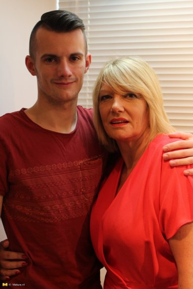 Naughty British housewife doing her toy boy