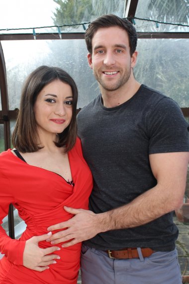 Cute British housewife playing with her lover