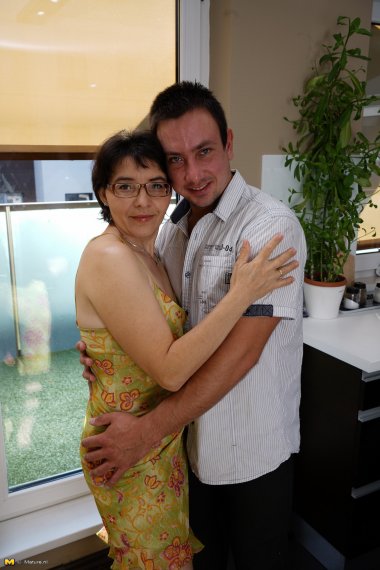 Naughty mature lady doing her toy boy