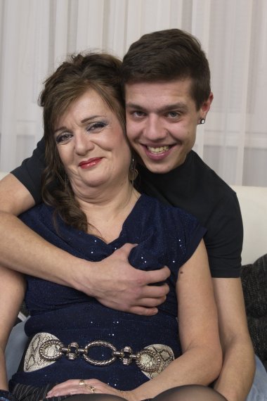 Horny mature lady playing with her toy boy