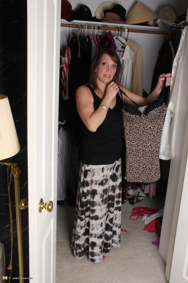 Naughty American housewife dressing up and then some