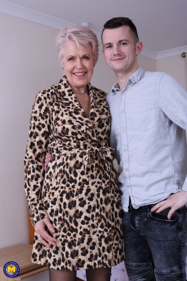 Naughty mature lady fooling around with her toy boy