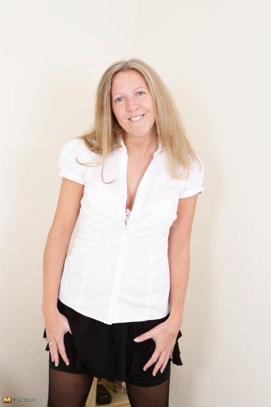 Naughty British housewife masturbating