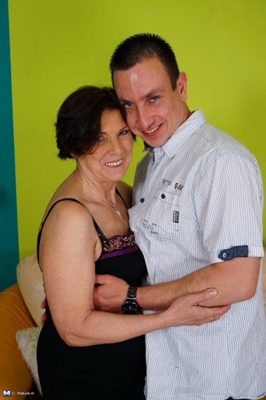 Horny mature lady getting laid by her toy boy