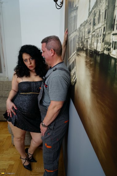 naughty mature slut fooling around with her lover