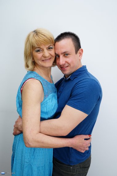 Naughty mature lady doing her toy boy