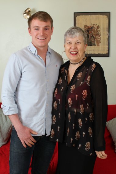 British mature lady playing with her toy boy